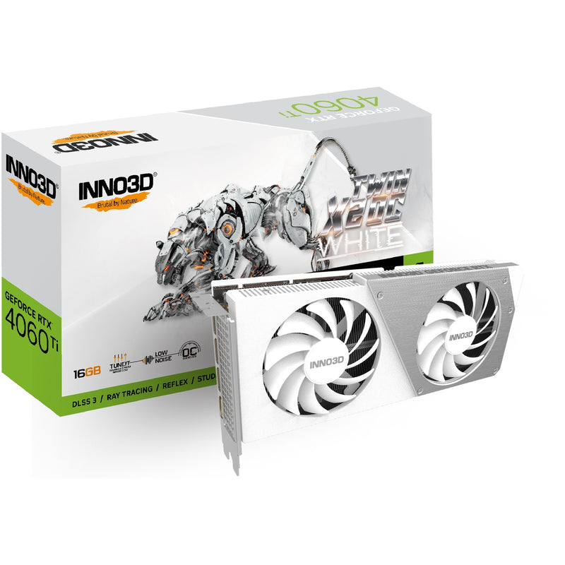 Inno3d GeForce RTX 4060 TI 16GB Twin X2 OC White