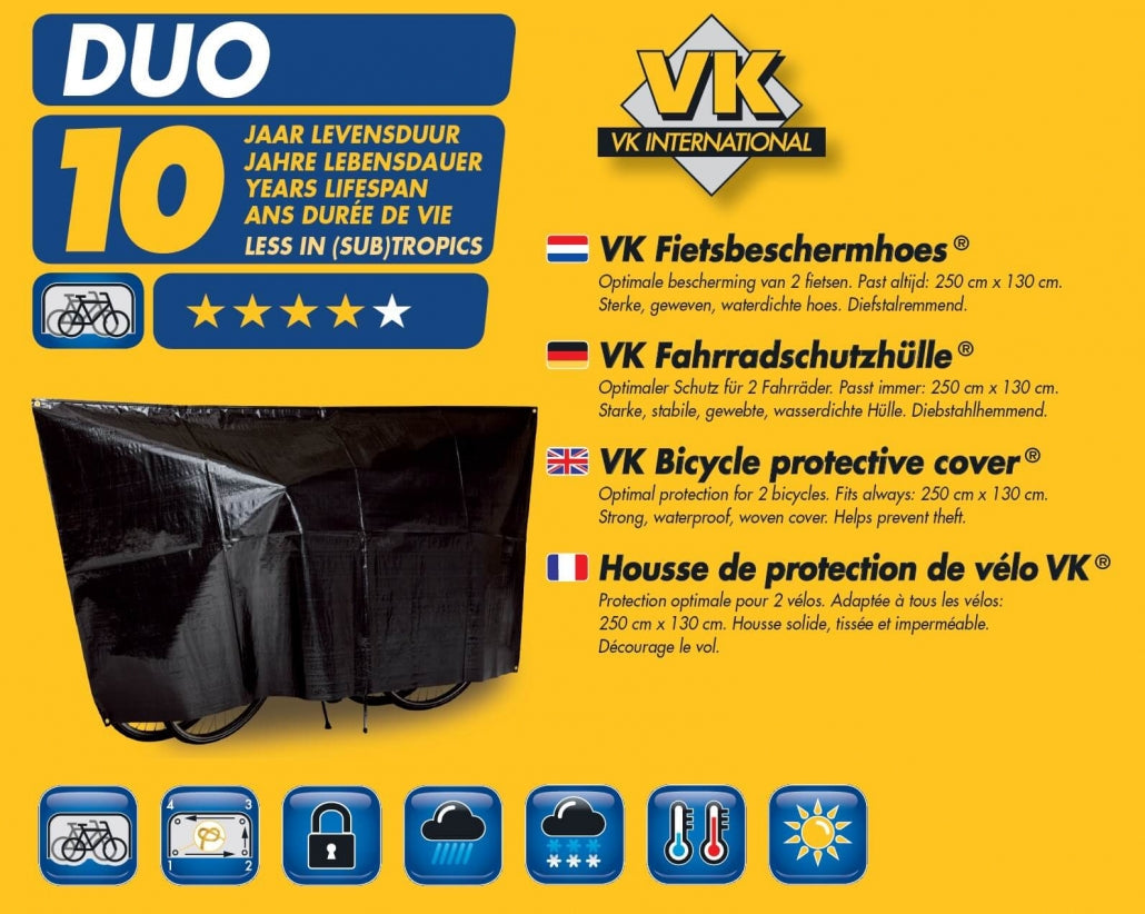 Duo vk duo in bicicletta per le zappe del pigiama nero