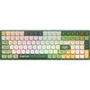 Iqunix f97 camping wireless mechanical keyboard, gaming toetsenbord (groen oranje, us lay-out, cherry mx brown, rgb leds, 96%, hot-swappable, pbt, 2.4ghz | bluetooth 5.1 | usb-c)
