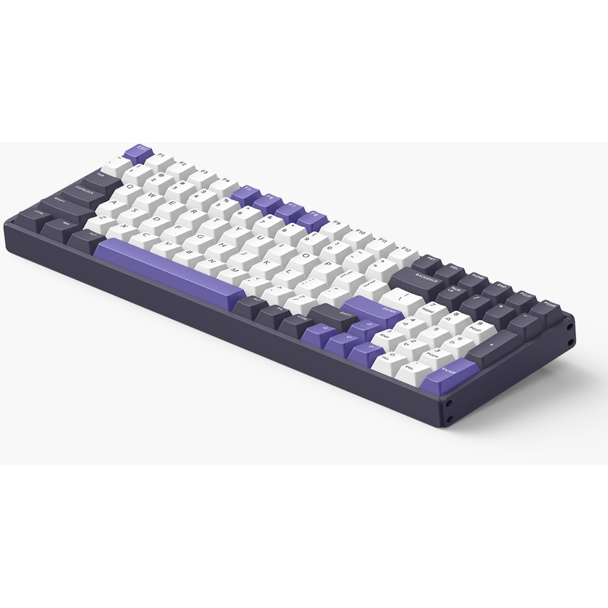 Iqunix f97 lavandin wireless mechanical keyboard, gaming toetsenbord (lavendel, us lay-out, cherry mx brown, rgb leds, 96%, hot-swappable, pbt, 2.4ghz | bluetooth 5.1 | usb-c)
