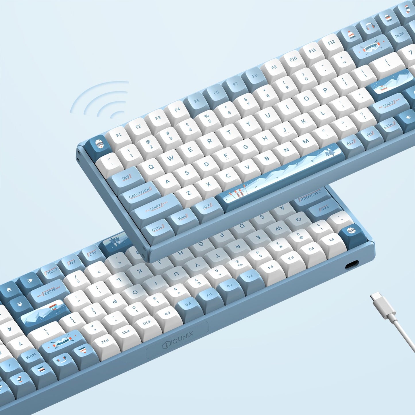 Teclado mecánico inalámbrico Iqunix F97 Wintertide