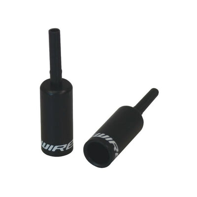 Jagwire end caps lined - 5mm brake - alloy (50pcs) - black