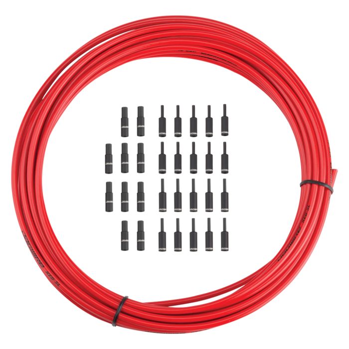 Custodia freno Jagwire Keb slick-lube da 5 mm (10 m + tappi terminali) - rosso