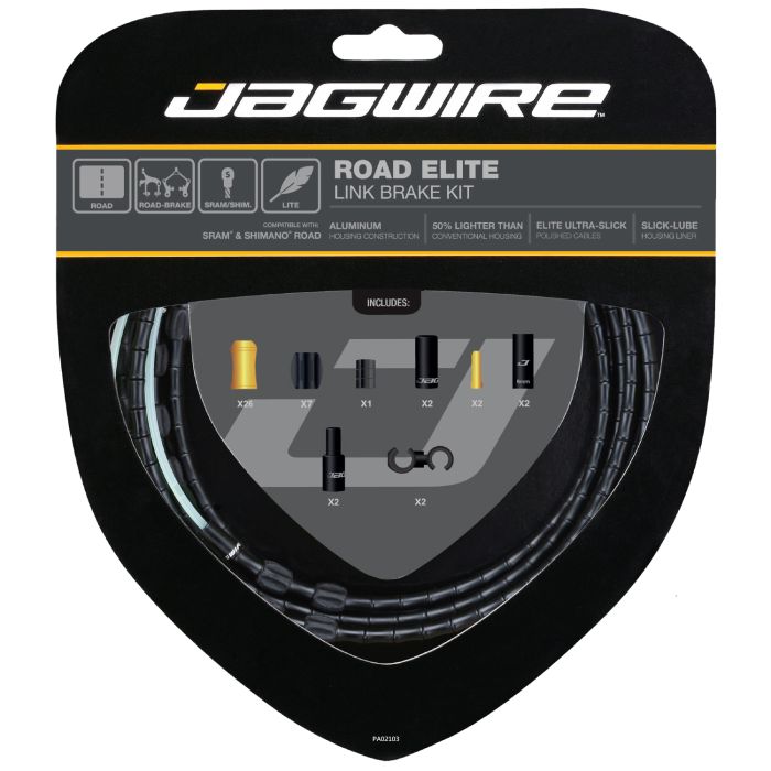 Jagwire road elite link kit de frenos - negro