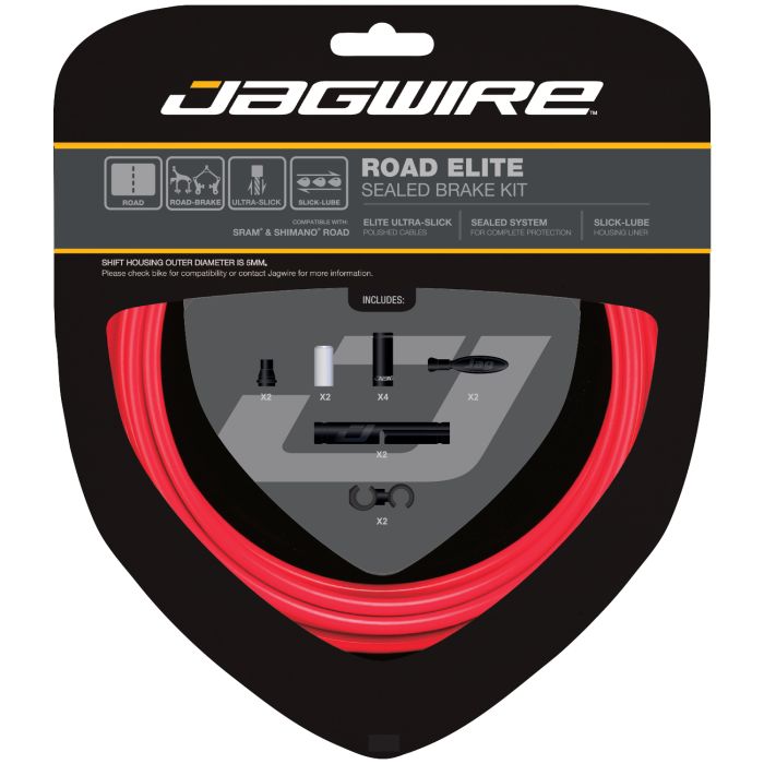 Kit freni sigillati Jagwire Road Elite - rosso