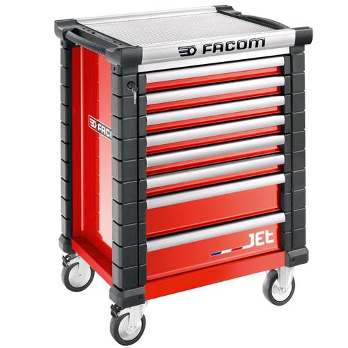 Facom jet gereedschapswagen 8 laden m3 rood - jet.8m3a - jet.8m3a