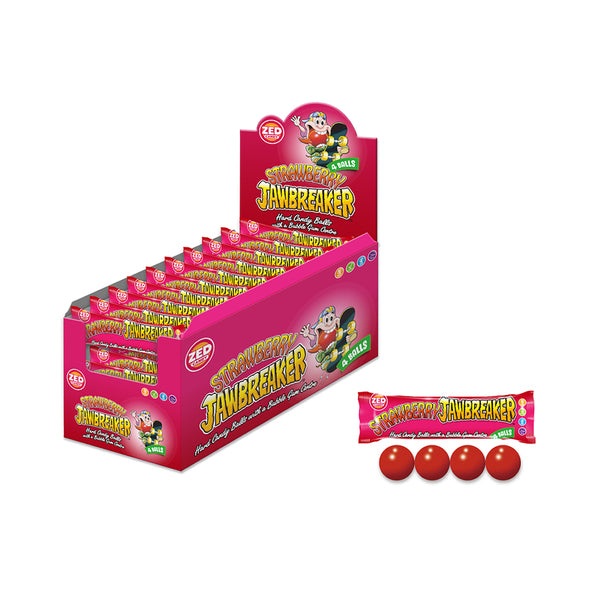 Zed candy jawbreaker fresa (paquete de 40x 4)