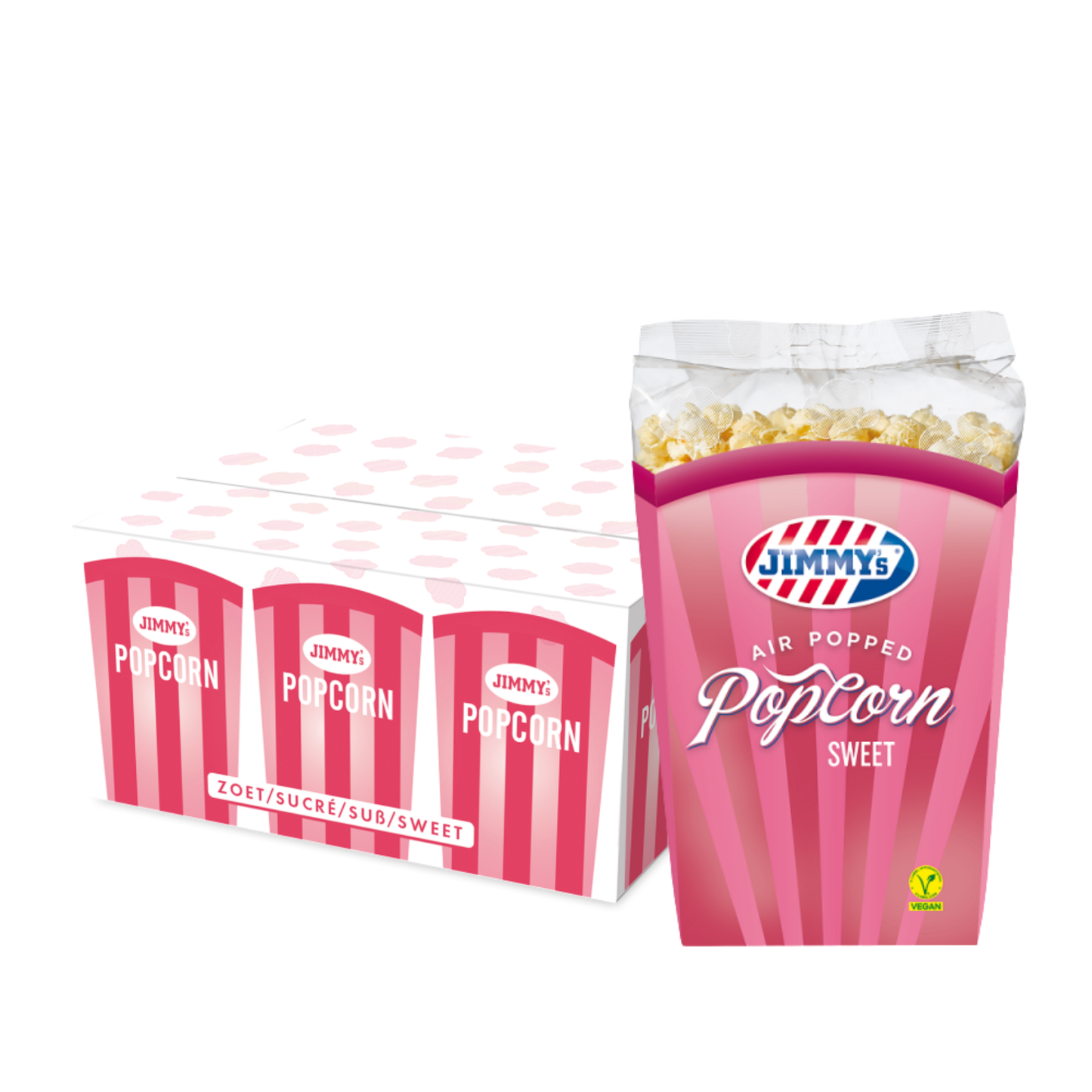 Tubo dolce per popcorn Jimmy's (6x 140gr)
