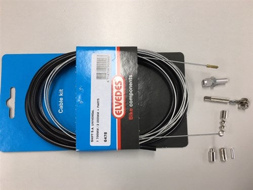 Set di cavi per ingranaggi Elvedes 1700 2250 mm Universal Sturmey Archer Galvanized - Black (su Map)