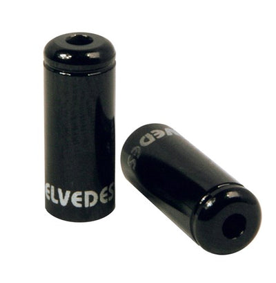 Cappone per cavi pt elvedes nero 5,0 mm | Alluminio 50 pezzi