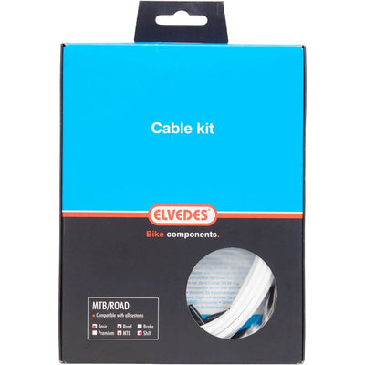 Kit cavo interruttore Elvedes ATB Race completo - bianco (in scatola)