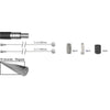 juego de cables de freno universal 2015009 negro 8 piezas