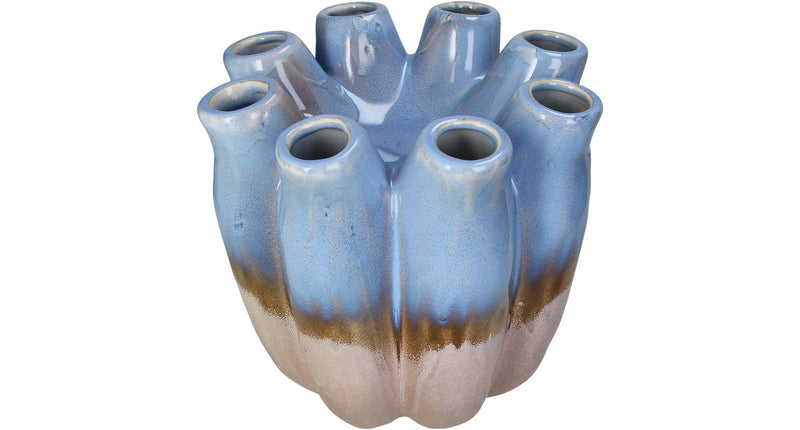 Hd vase stoneware blue 24.5x24.5x23.5cm