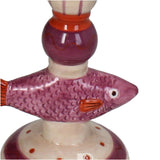 Kersten candlestick fish dolomite purple 11x9x15cm - afbeelding 2