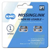 KMC Link WideKMC MissingLink Z1eHX NR EPT - Candado de cadena para bicicleta, 2m, negro