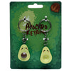 Kawaii avocado set 2 sleutelhangers