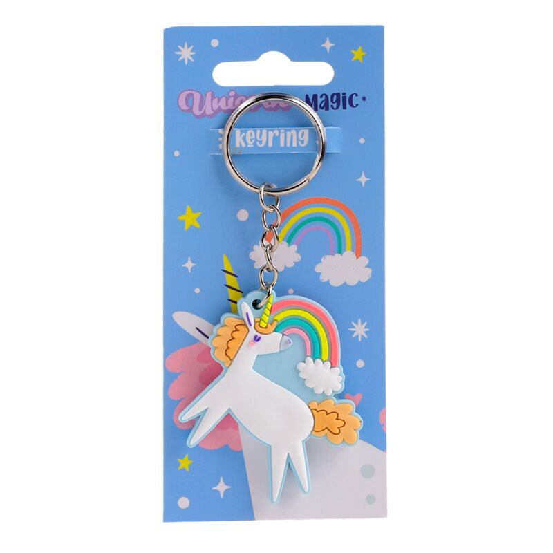 Anillo de llave de PVC de naranja mágica de unicornio