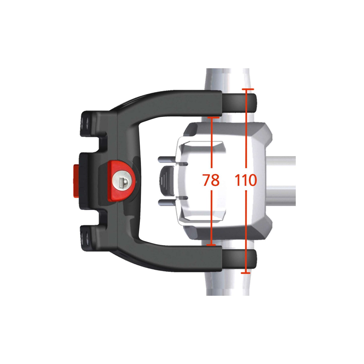 Newloxs Starther Holder Klickfix E-Bike Ø22-26 mm CLAMPS + LOCK