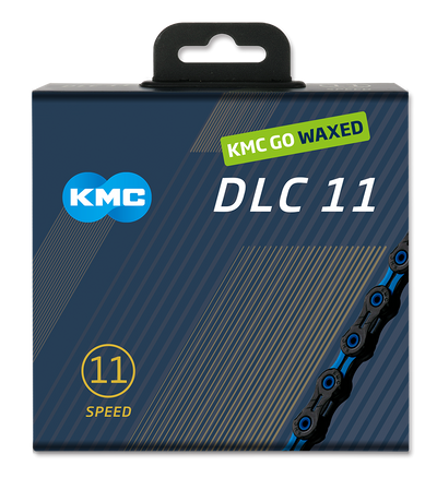 KMC Ketting DLC11 Black Blue 118S encerado