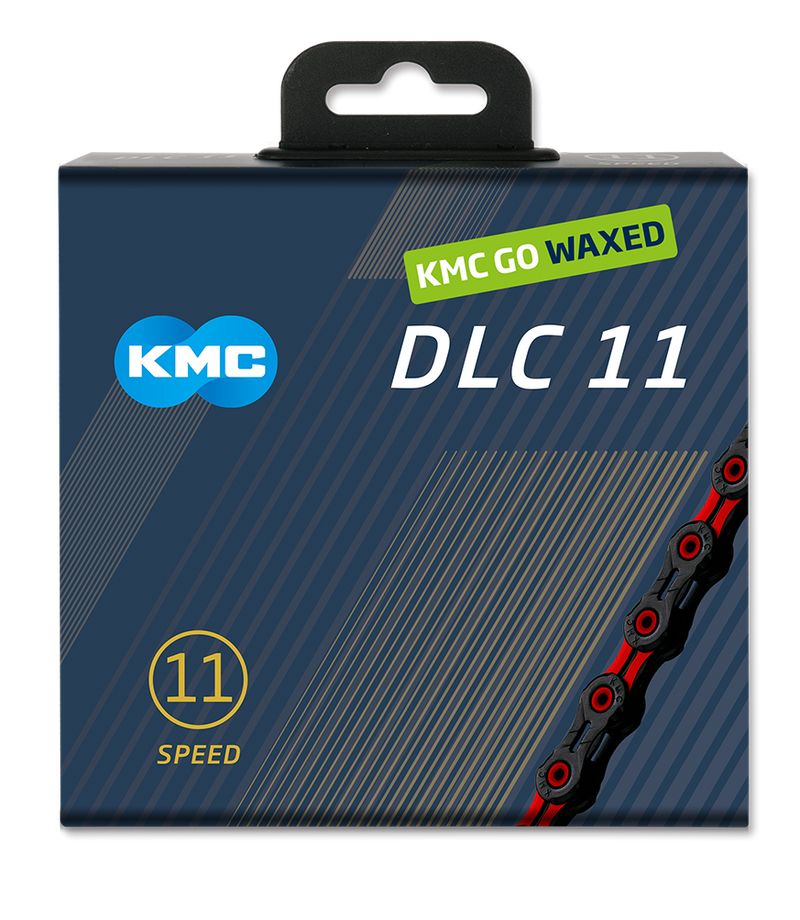 Kmc ketting dlc11 black red 118s waxed