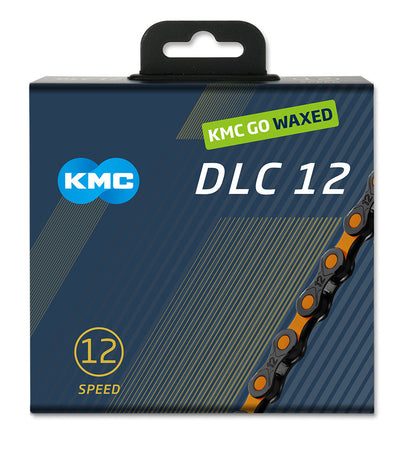 KMC Ketting DLC12 Black Orange 126S encerado