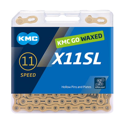 KMC Chain X11SL 118 Gold Ti-N sinistra cerata