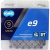 KMC E9 EPT Catena di biciclette 136 Silver Silver
