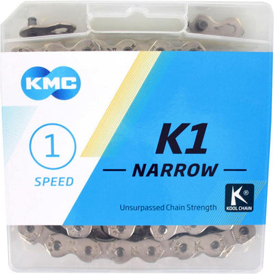 KMC Kitting 1 2-3 32 100L K1 Stretta traccia BMX d'argento