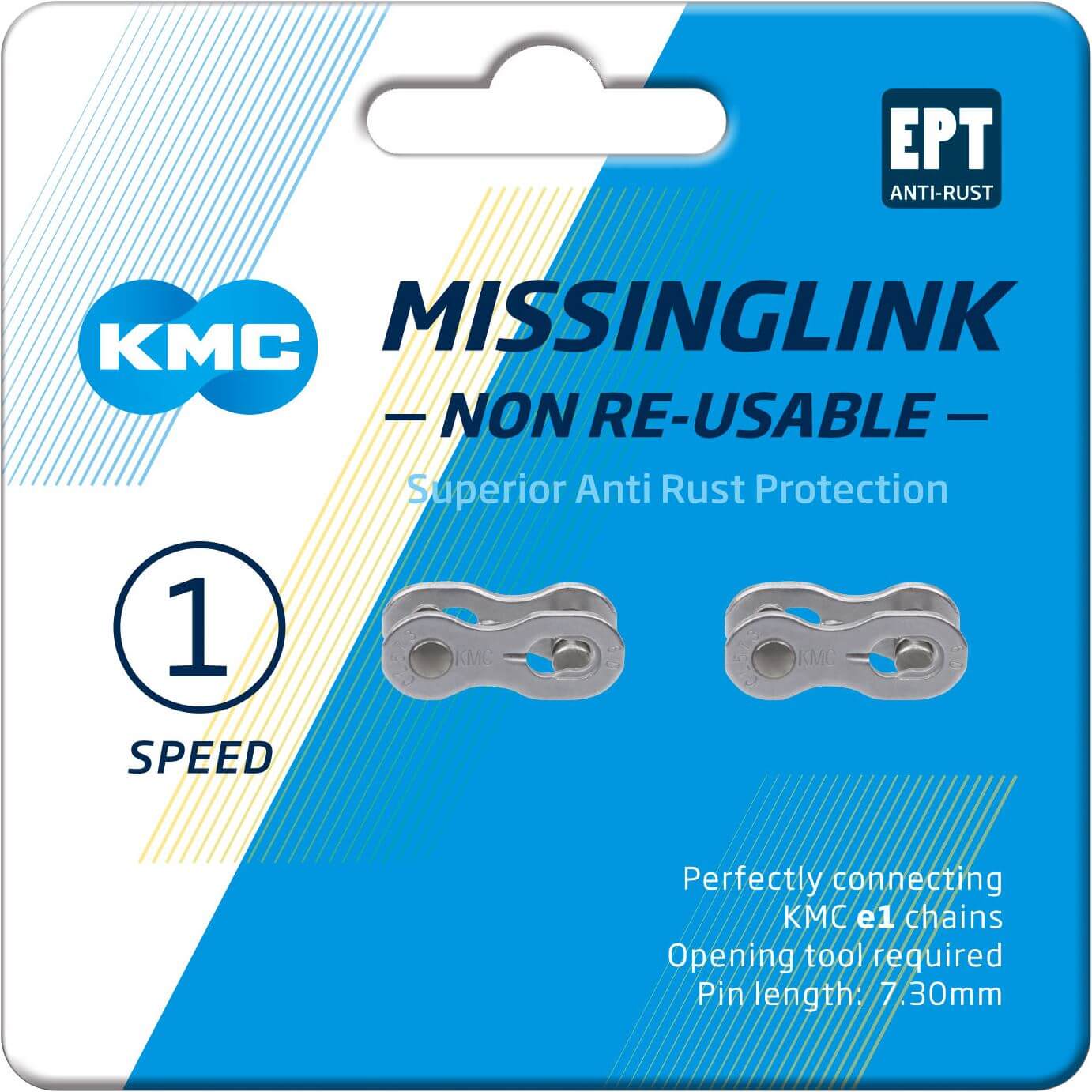 KMC MissingLink E1 E8 EPT, 3 32, 2 stuks, zilverkleurig