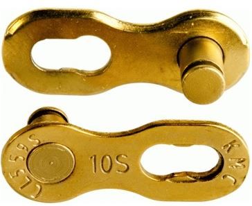 Cadena de bicicleta KMC Falta el enlace 10R Gold 5.88 mm
