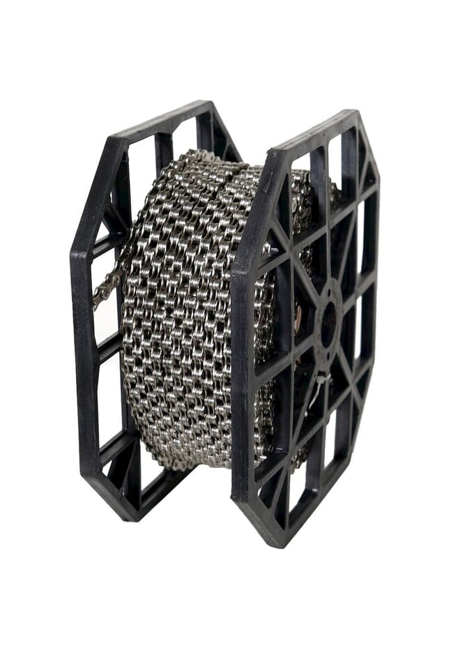 Catena a rulli Kmc x12 argento nero 50mt
