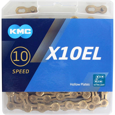 Catena di biciclette KMC x10el Gold TI-N a 10 velocità