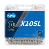 KMC X10SL Zilveren Super Light Fietsketting - afbeelding 1