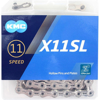 KMC Bicycle Chain X11SL - 118 Link - Silver