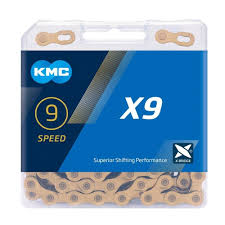 KMC Bicycle Chain X9 Ti-N Gold 114 Schakels