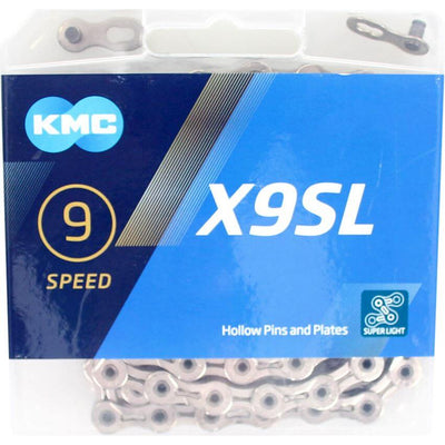 Cadena de bicicletas KMC X9SL Plata 114 Schakels