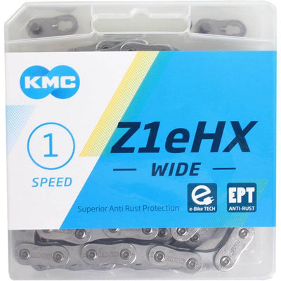 KMC Wide EPT Bicycle Lock - Z1eHX, 112s, 9.2mm, Zilver