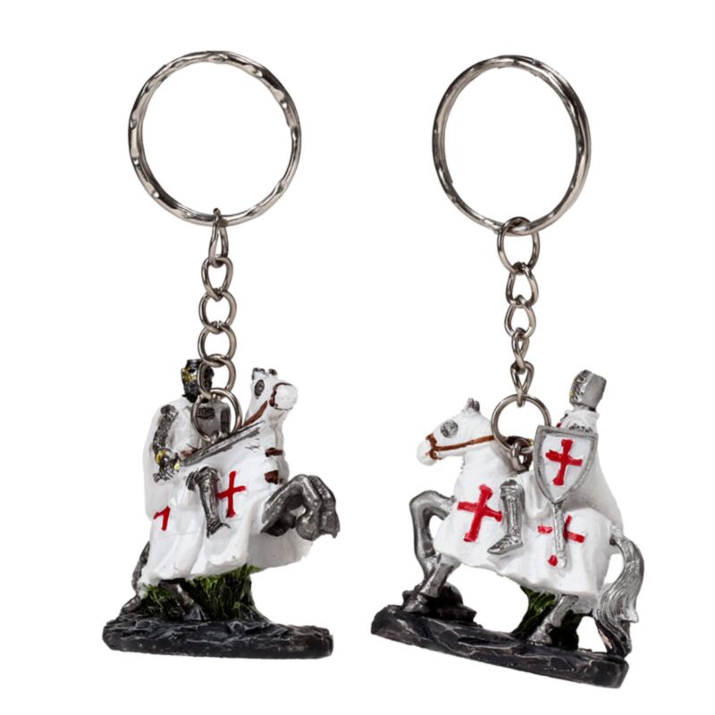 Cavaliere crociato a cavallo difensore sleutlhanger
