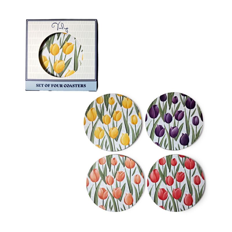 Set di 4 sottobicchieri Tulipani