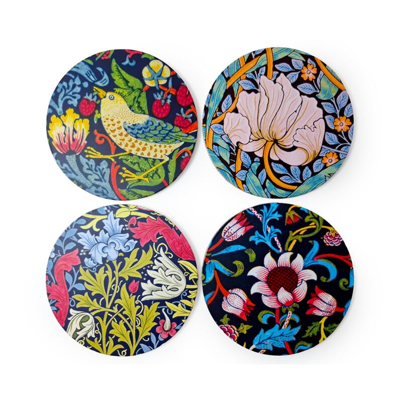 William Morris juego de 4 posavasos