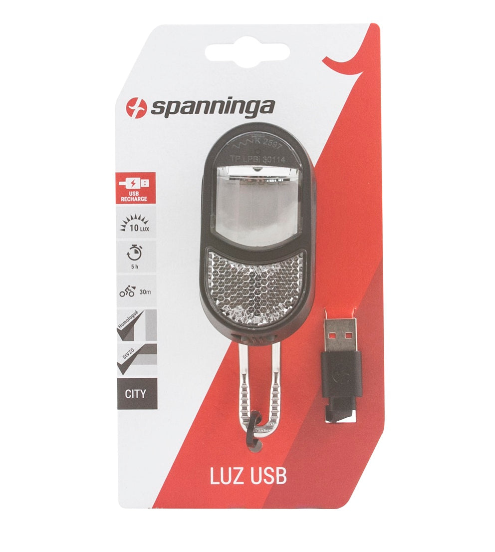 Spanninga faro luz xb usb con gancio per lampada nero