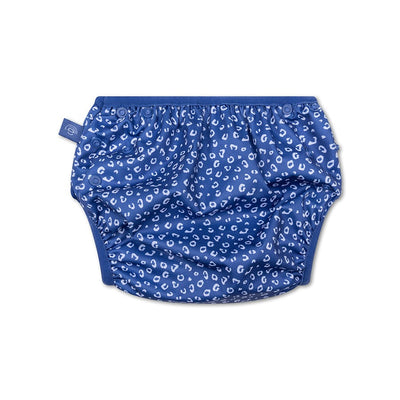 Leopard | blauwe wasbare zwemluier