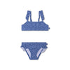 Leopard | blauw meisjes uv bikini
