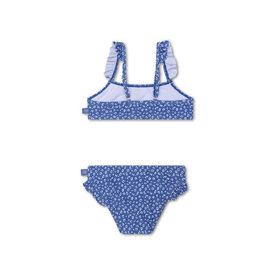 Leopard | blauw meisjes uv bikini