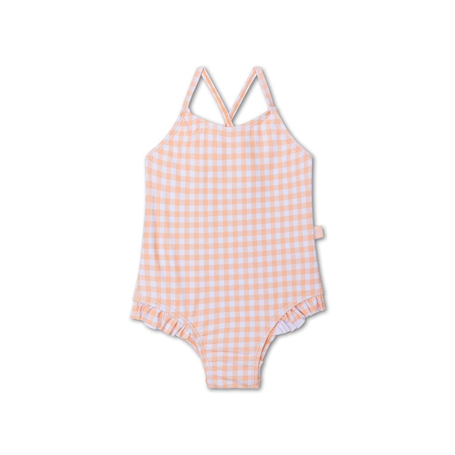 Sunset Grid | Costume da bagno UV Oranje White Girls