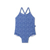 Leopard | blauw meisjes uv badpak