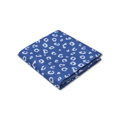 Leopardo | Toalla de microfibra azul 180 x 90 cm