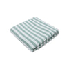 Resort Stripe | Asciugamano di cotone bianco verde 180 x 90 cm