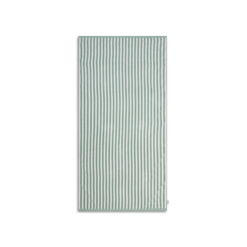 Stripe de resort | Toalla de algodón blanco verde 180 x 90 cm