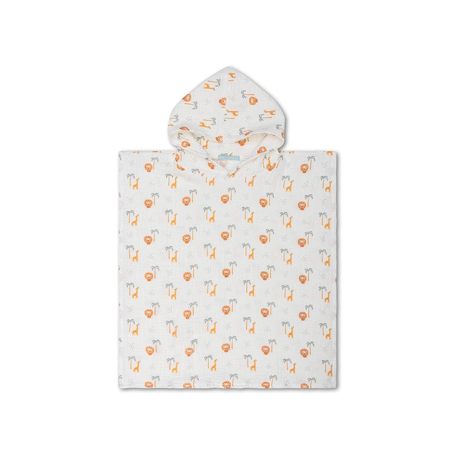 Giungla | Poncho a spiaggia idrofila multicolore 65 x 65 cm